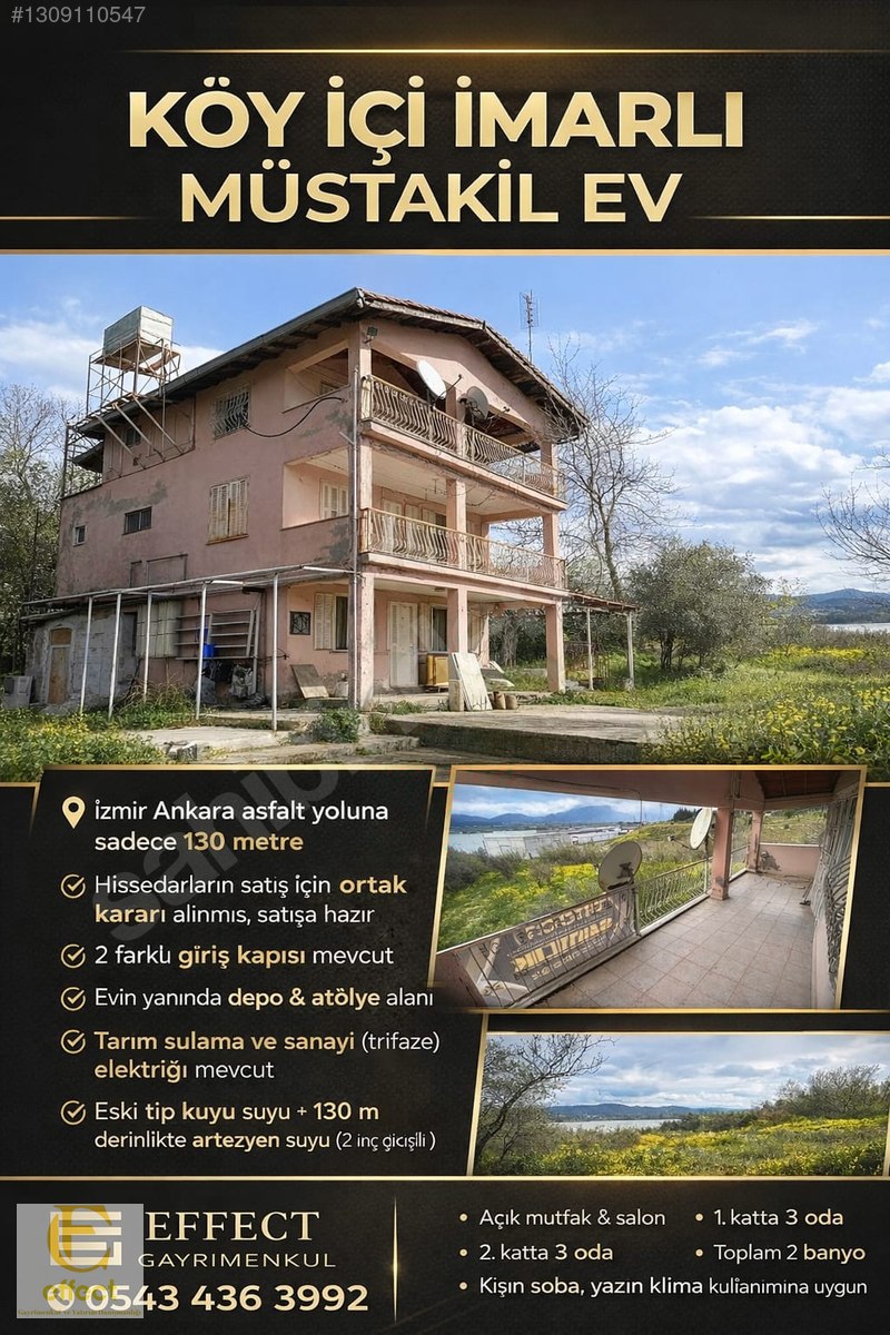 KEMALPAŞA ÇAMBEL DE BAHÇELİ 3 KATLI BAĞ EVİ - Görsel 1