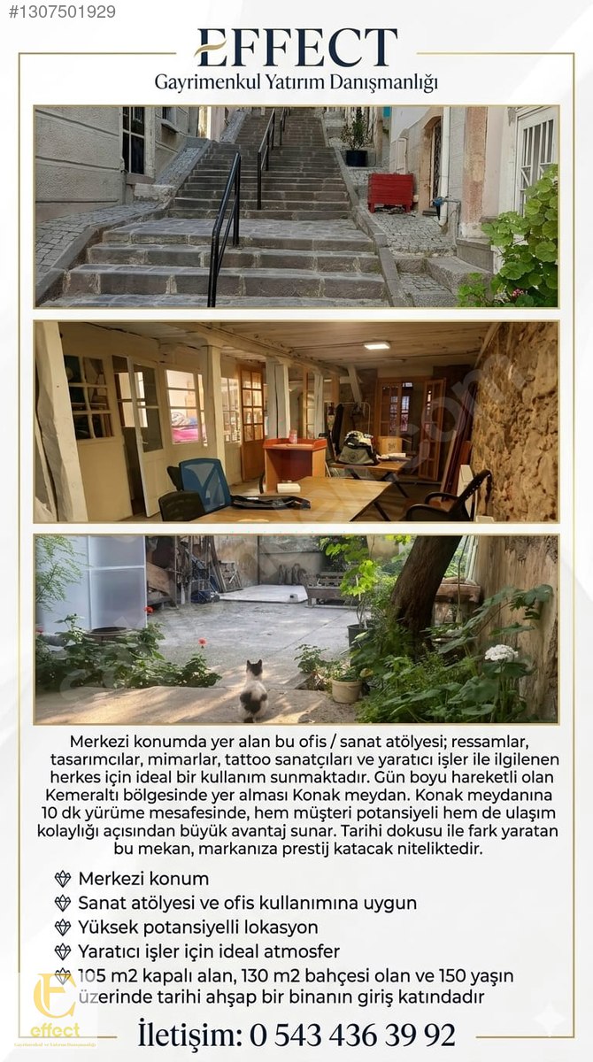 KEMERALTI'NDA TARİHİ DOKUDA SANAT ATÖLYESİ & OFİS
