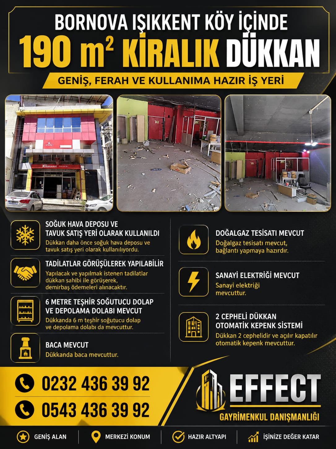 BORNOVA IŞIKKENT MERKEZ DE 190 M2 KİRALIK DÜKKAN - Görsel 1