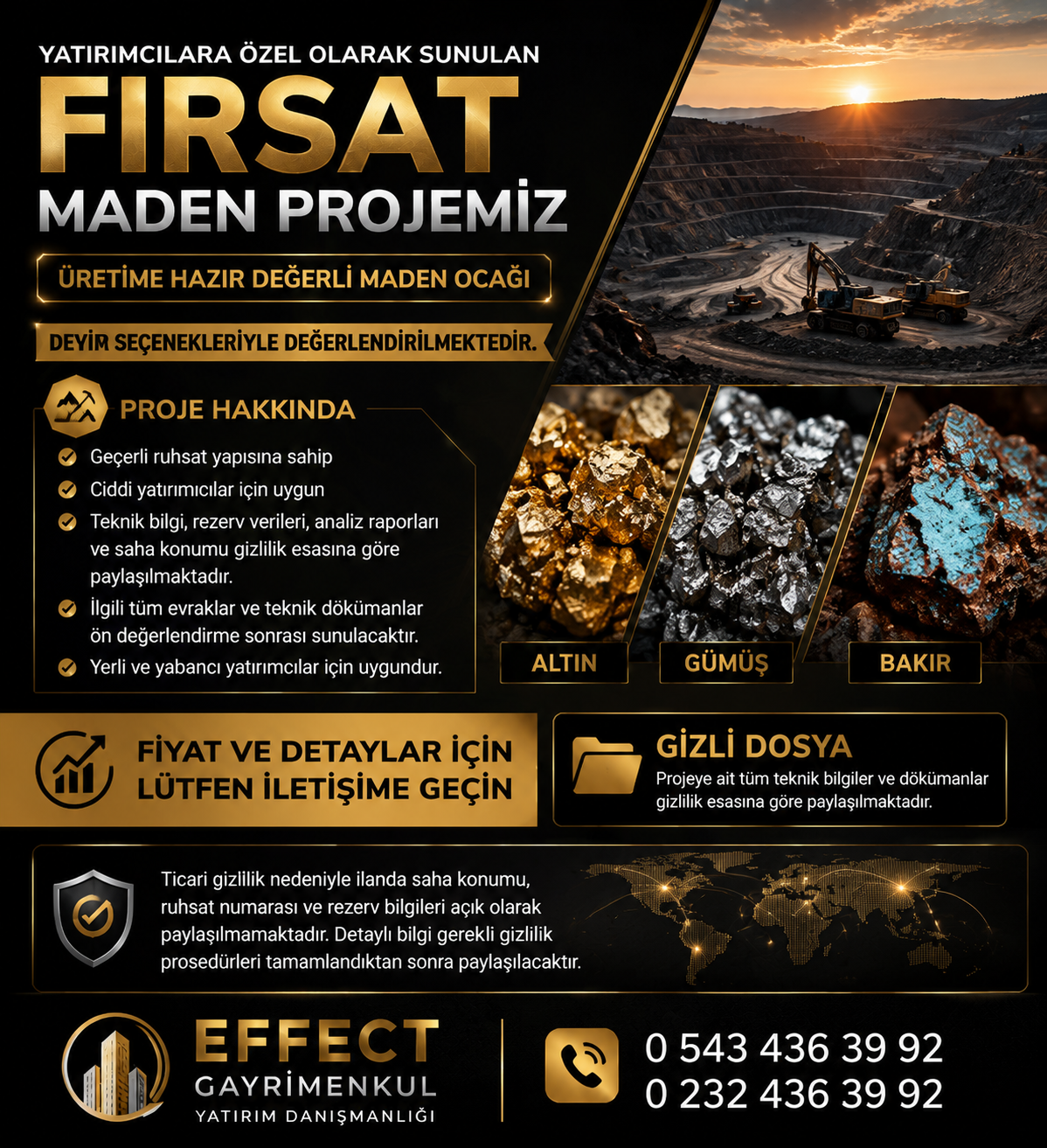 ÜRETİME HAZIR DEĞERLİ MADEN OCAĞI