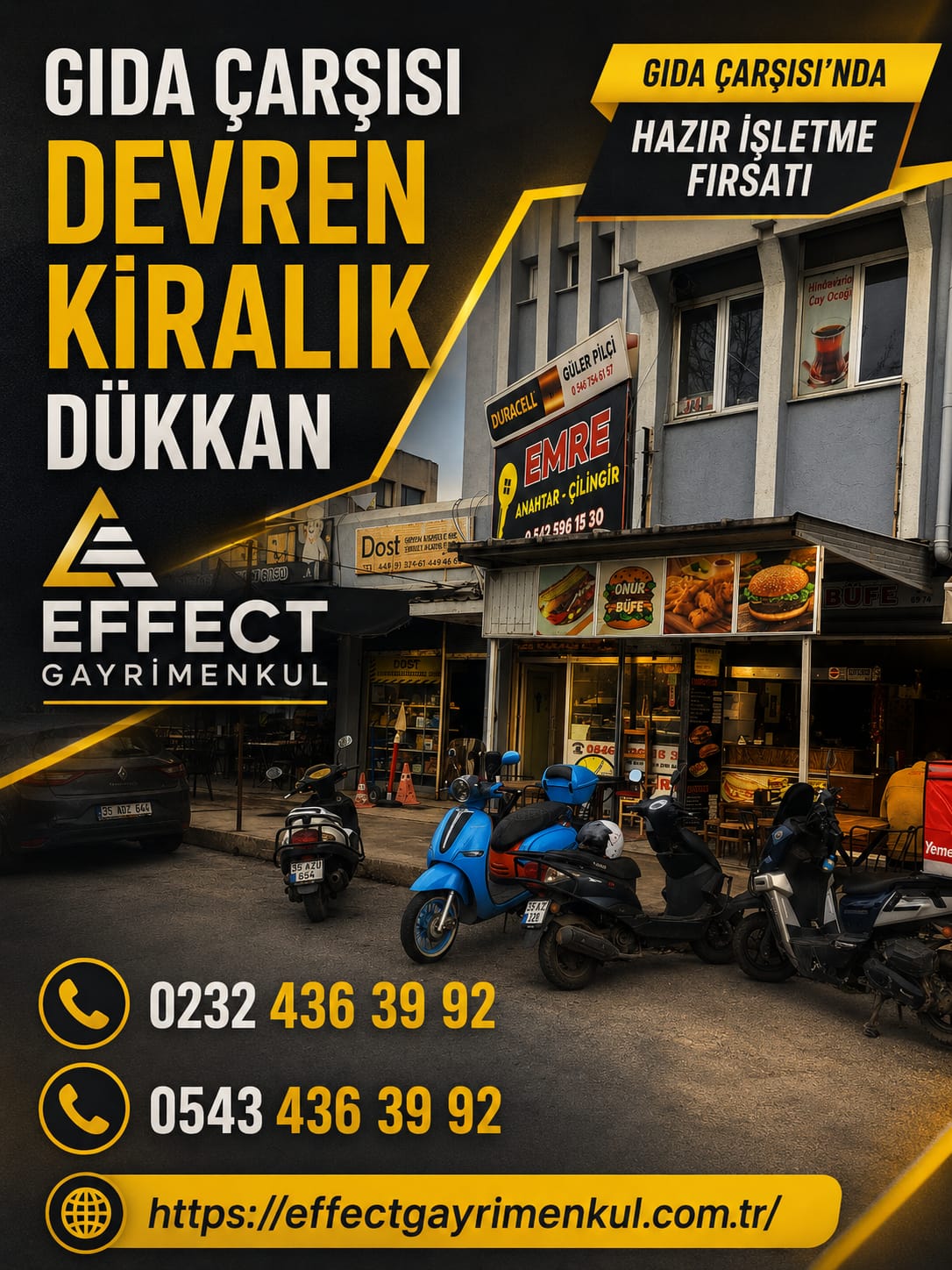 GIDA ÇARŞISI'NDA 20 m² FAST-FOOD DEVREN KİRALIK  DÜKKAN